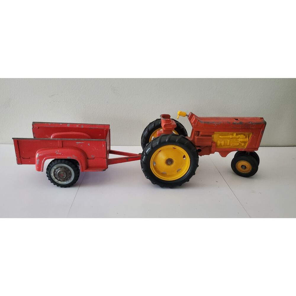 Hubley Tractor and Two Wheeled Trailer